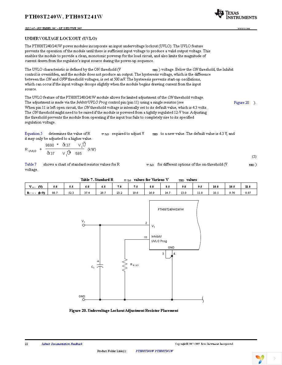 PTH08T240WAD Page 22