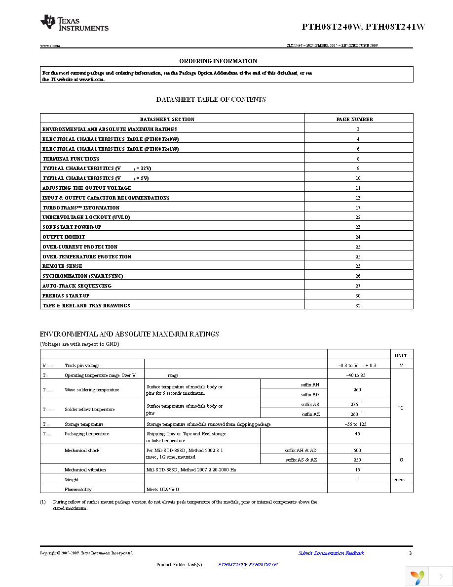 PTH08T240WAD Page 3