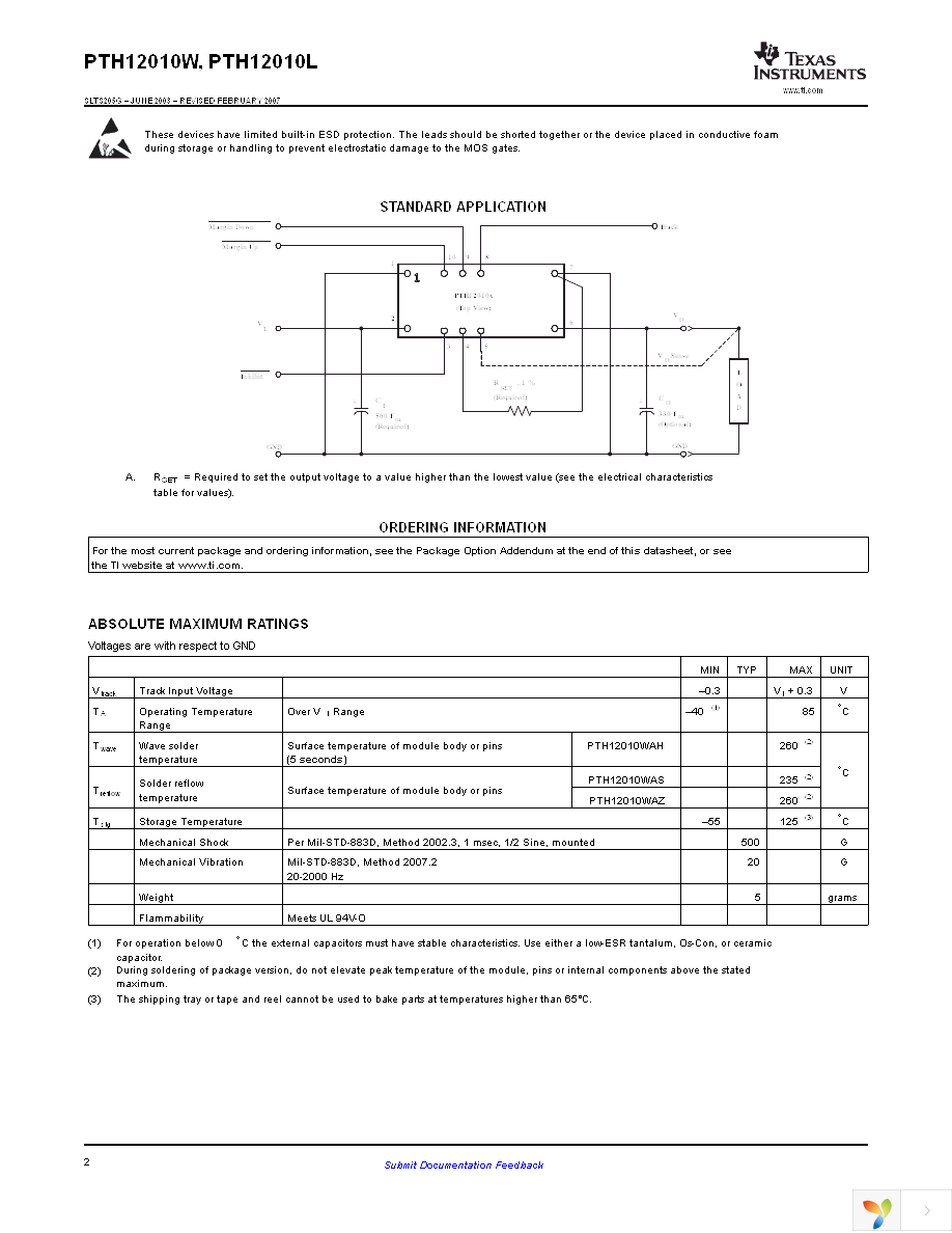 PTH12010WAH Page 2