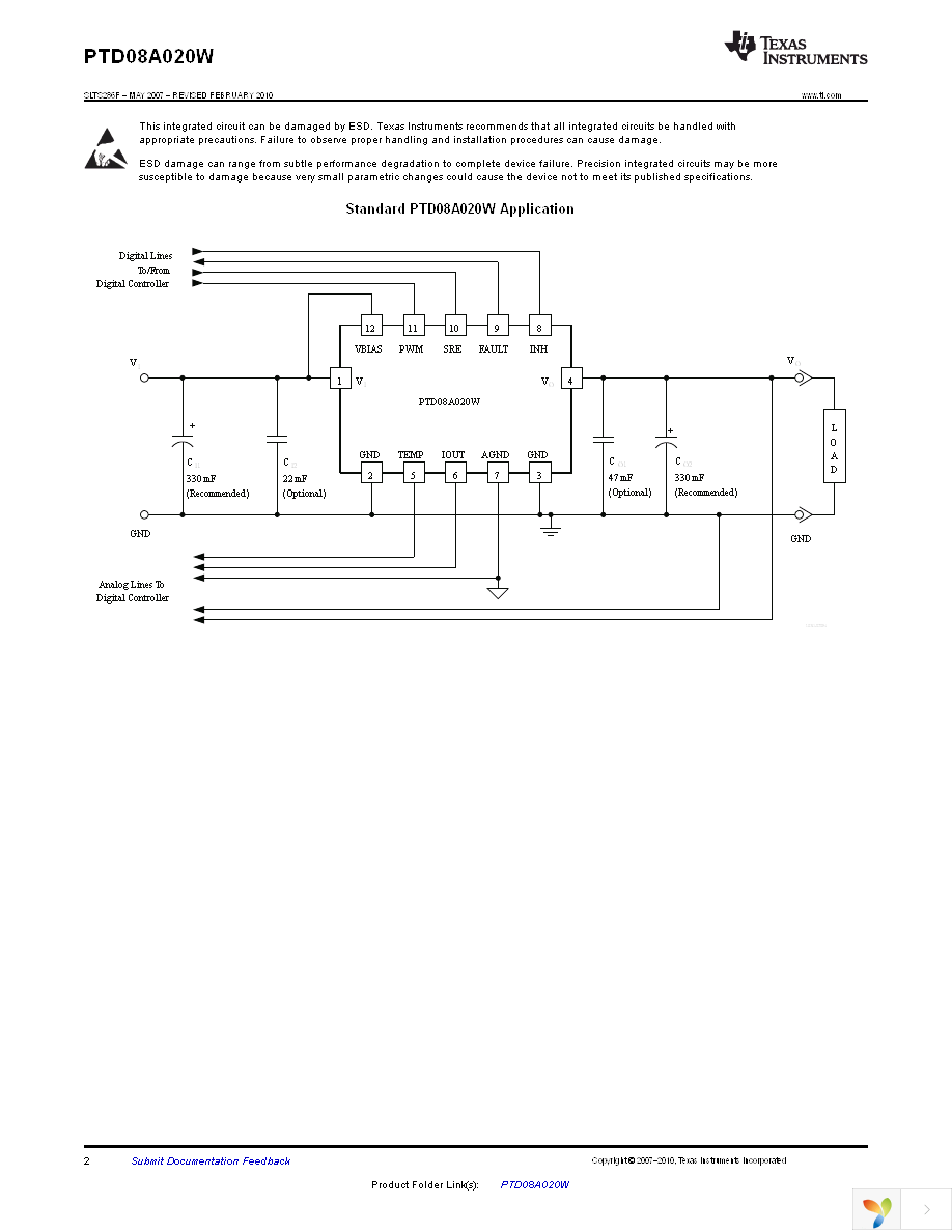 PTD08A020WAD Page 2