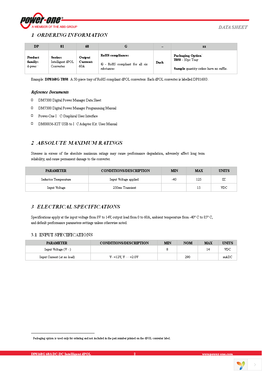 DP8160G-T050 Page 2