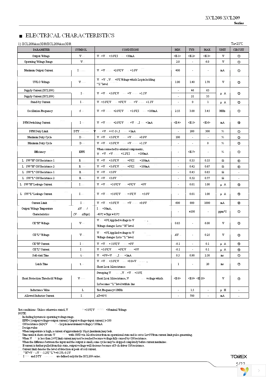 XCL209F083DR Page 5