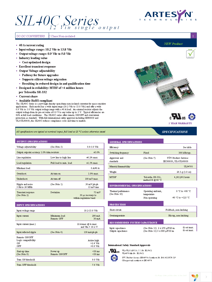 SIL40C-12SADJ-VJ Page 1