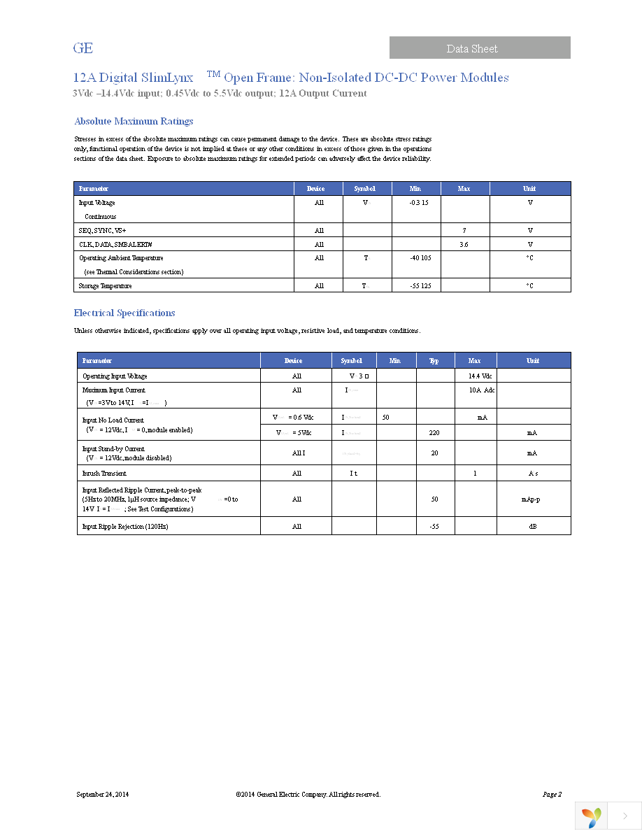 UNDT012A0X3-SRZ Page 2