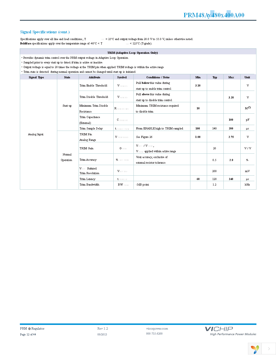 PRM48AT480T400A00 Page 12