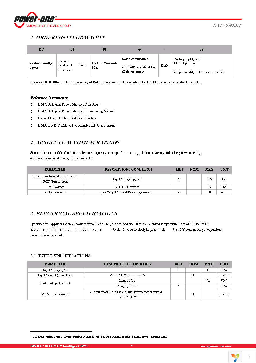 DP8110G-T100 Page 2