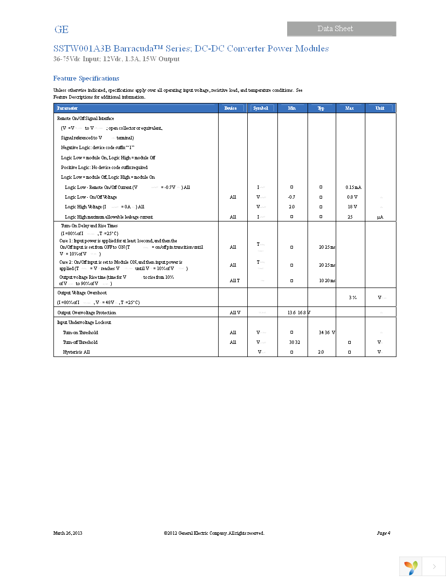 SSTW001A3B41-SRZ Page 4