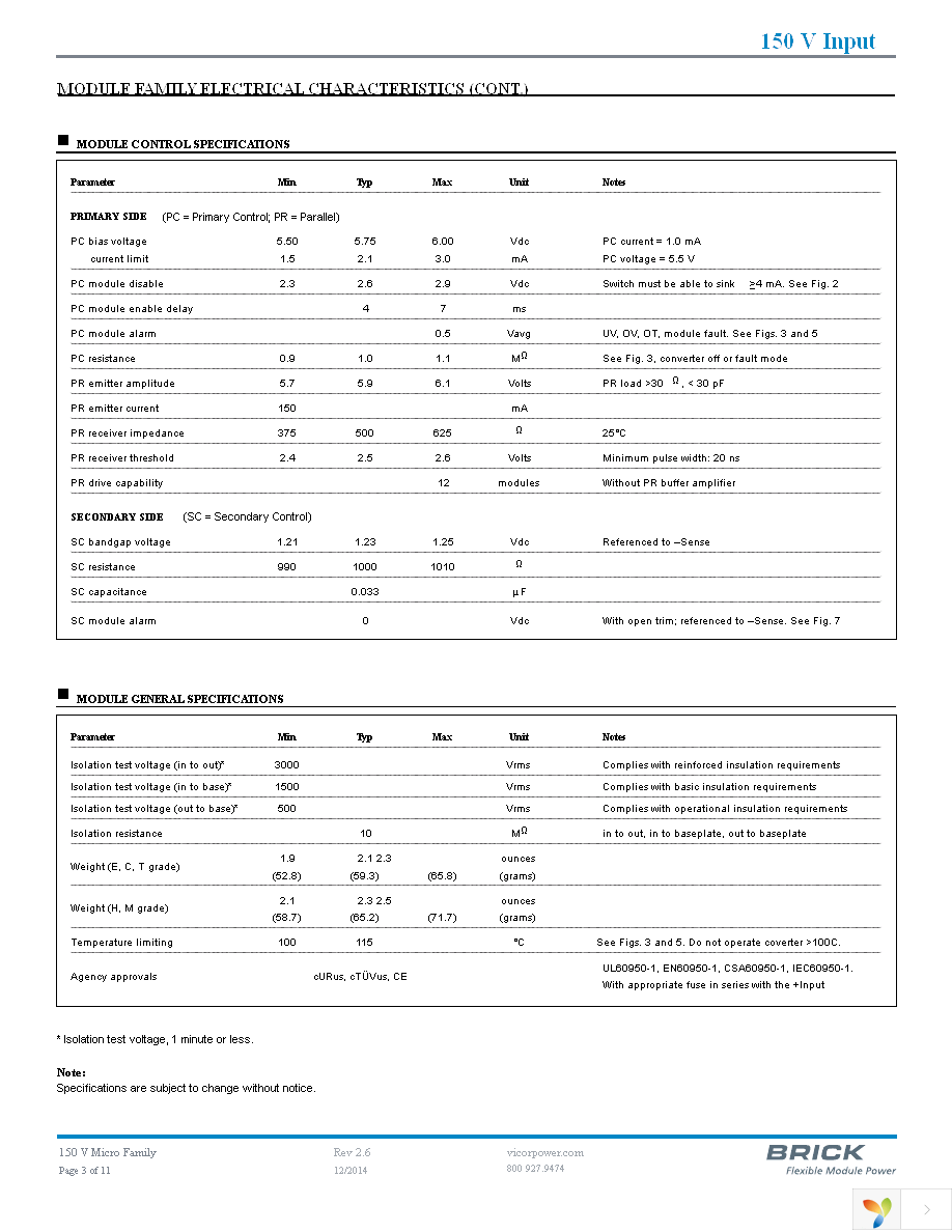 V150C12C150BL Page 3