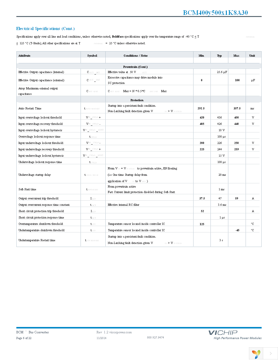 BCM400P500T1K8A30 Page 6