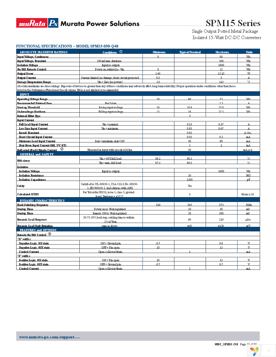 SPM15-050-Q12N-C Page 13