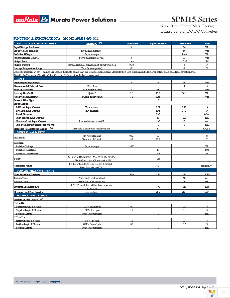 SPM15-050-Q12N-C Page 9