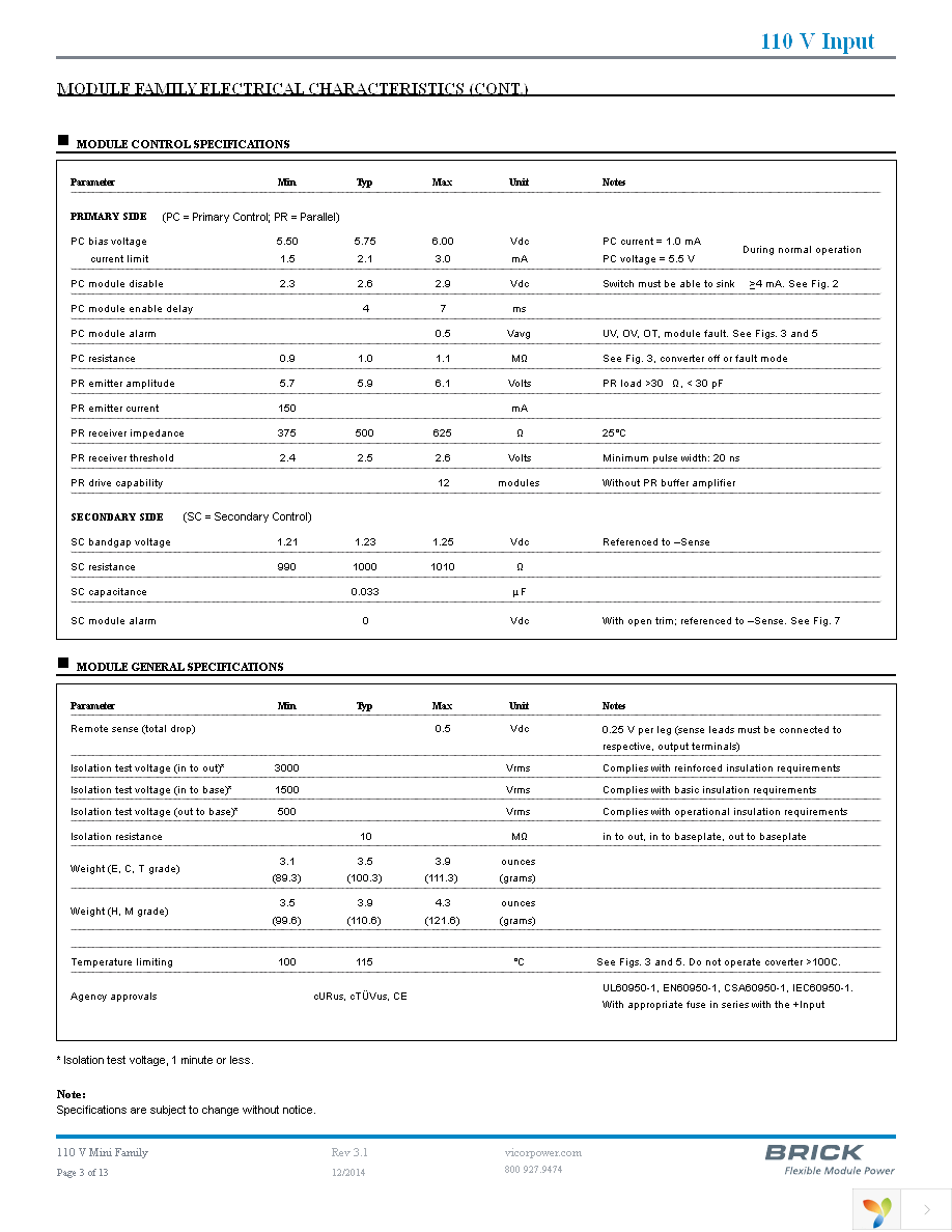 V110B24C150BL Page 3