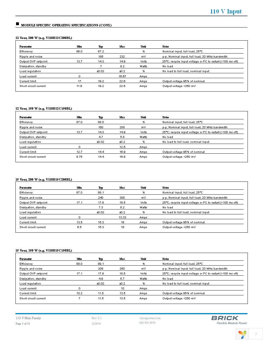 V110B24C150BL Page 5