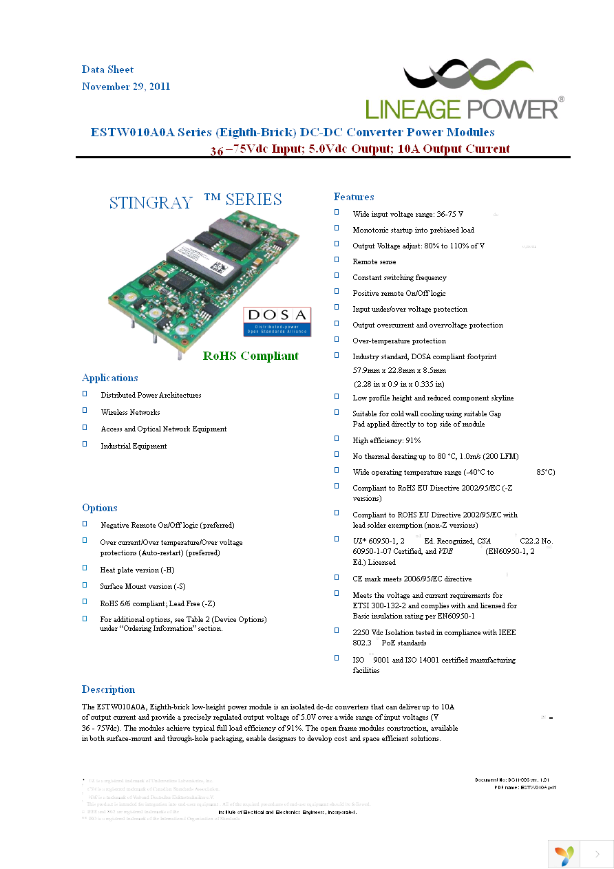 ESTW010A0A41-HZ Page 1