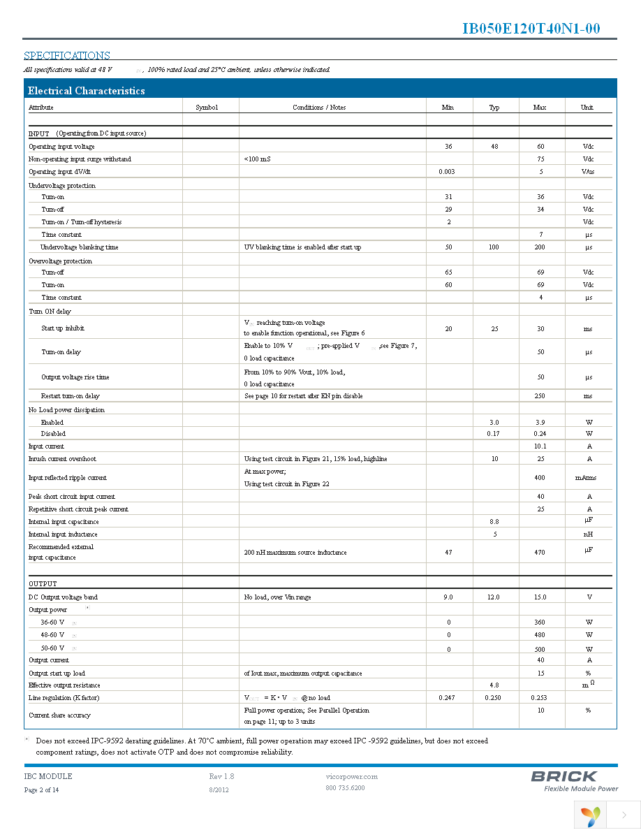 IB050E120T40N1-00 Page 2