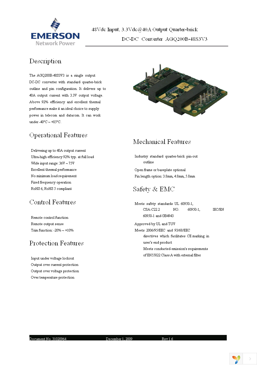 AGQ200B-48S3V3-6L Page 1