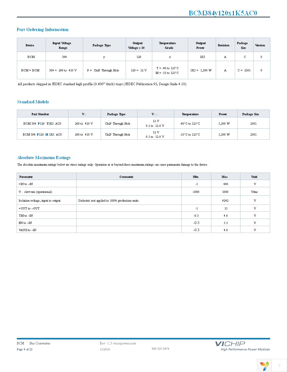 BCM384P120T1K5AC0 Page 4