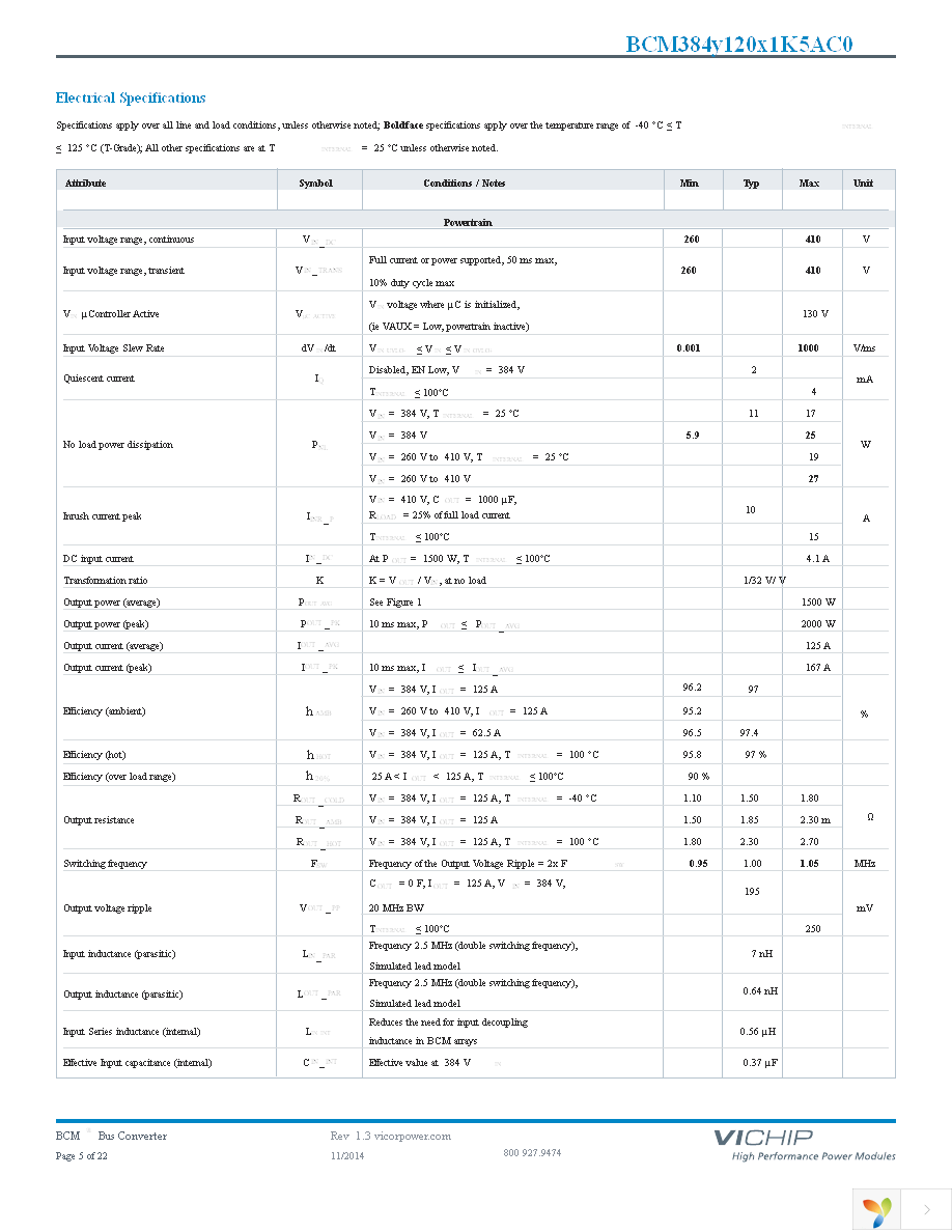 BCM384P120T1K5AC0 Page 5