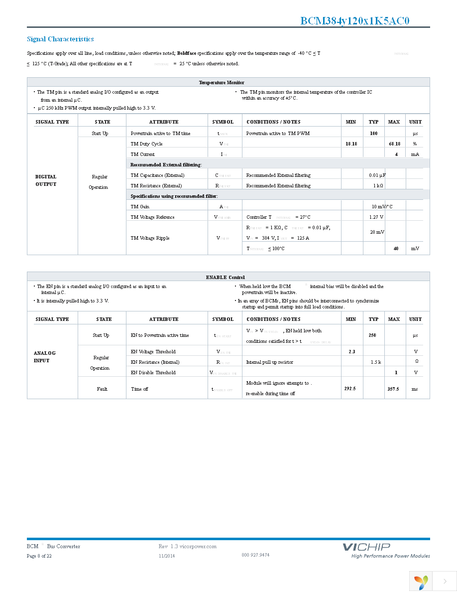 BCM384P120T1K5AC0 Page 8