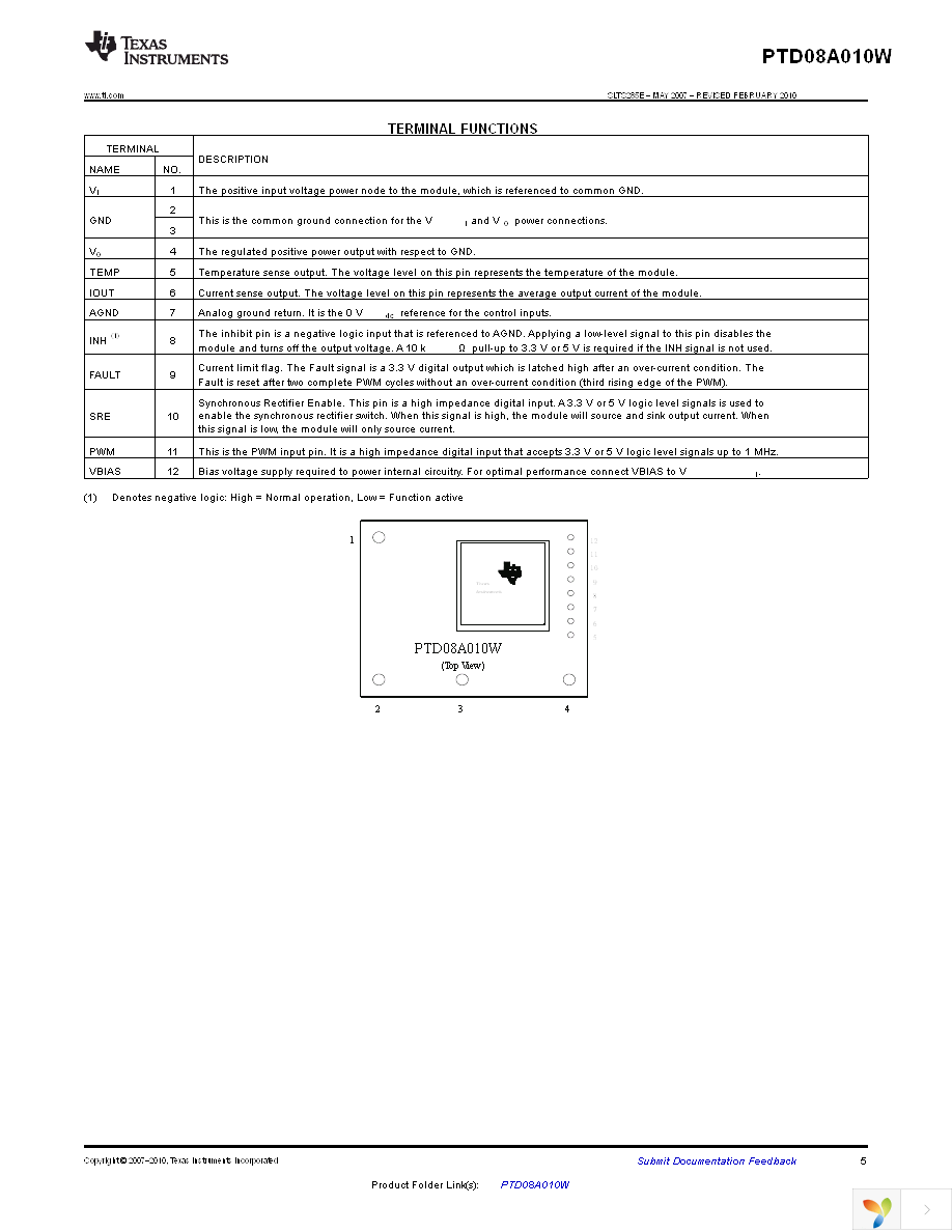 PTD08A010WAD Page 5