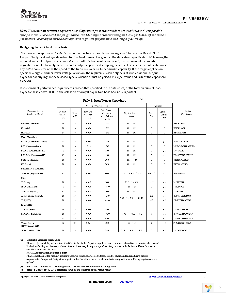 PTV05020WAH Page 7