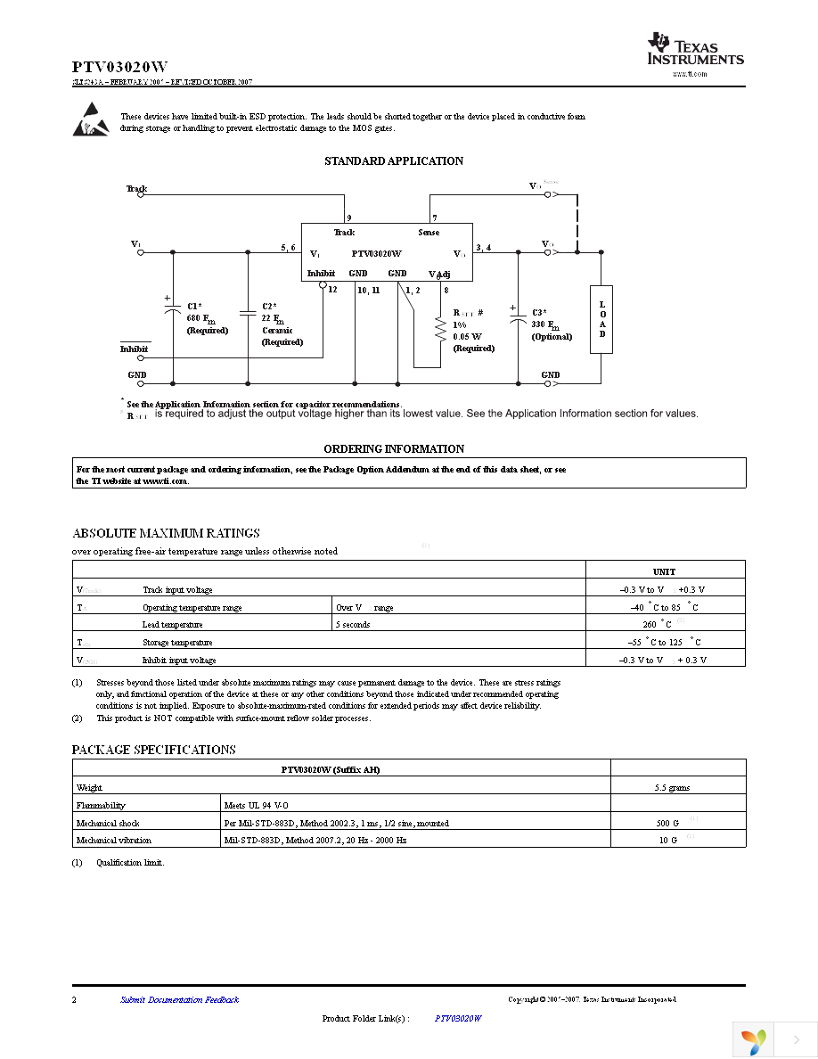 PTV03020WAH Page 2