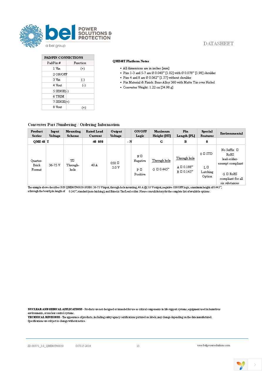 QME48T40050-NGB0 Page 13