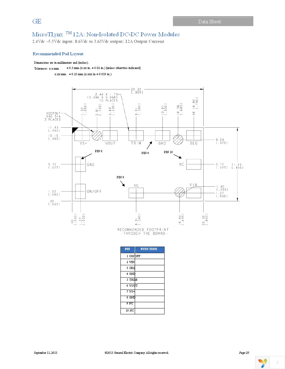 APTH012A0X3-SRZ Page 20