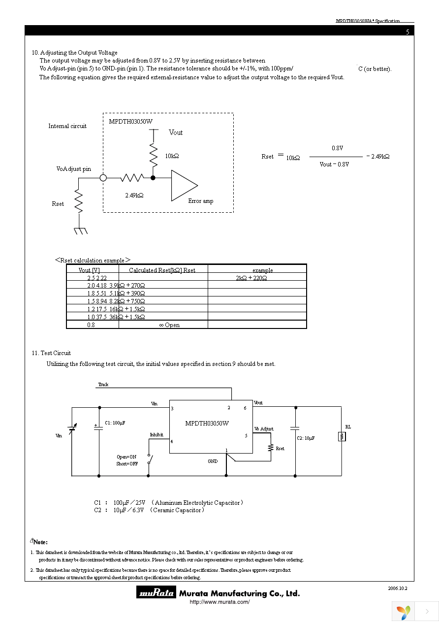 MPDTH03050WAS Page 5