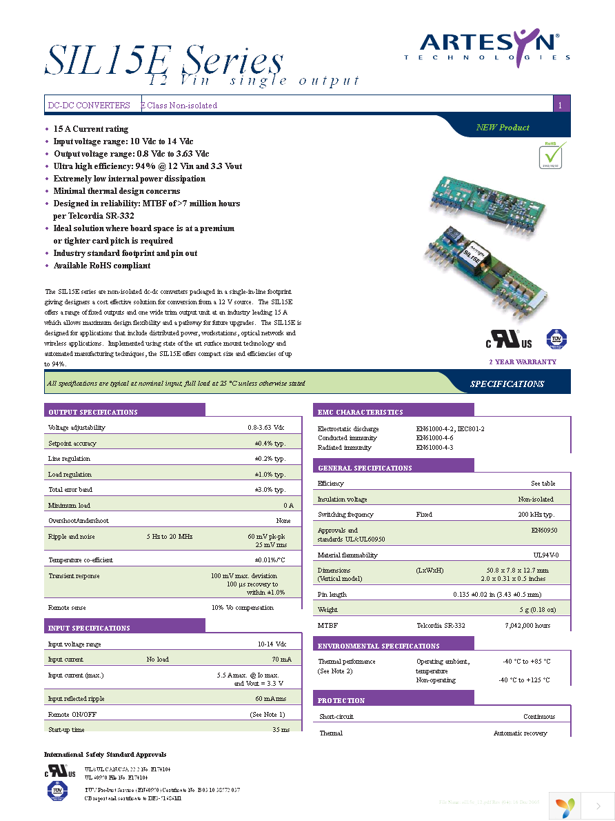 SIL15E-12W3V3-VJ Page 1