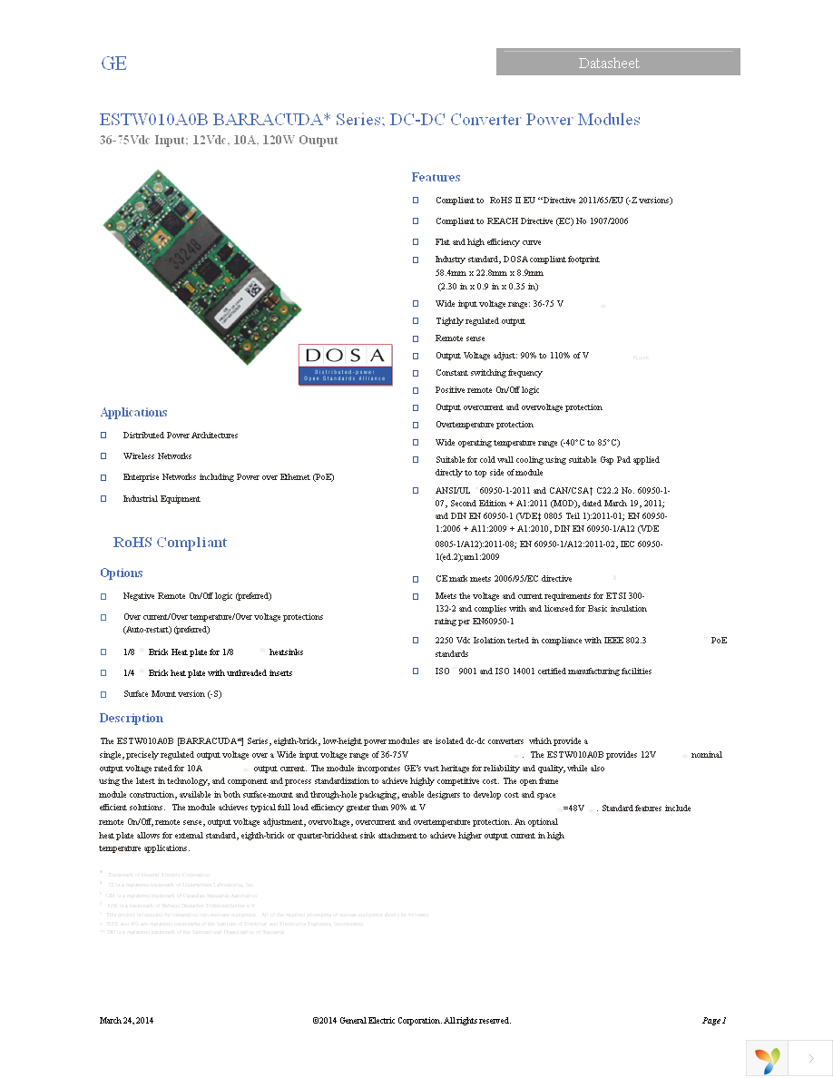 ESTW010A0B41-SZ Page 1