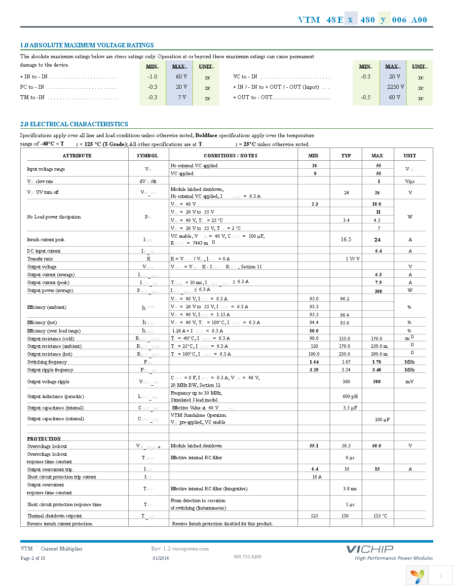 VTM48EF480T006A00 Page 2