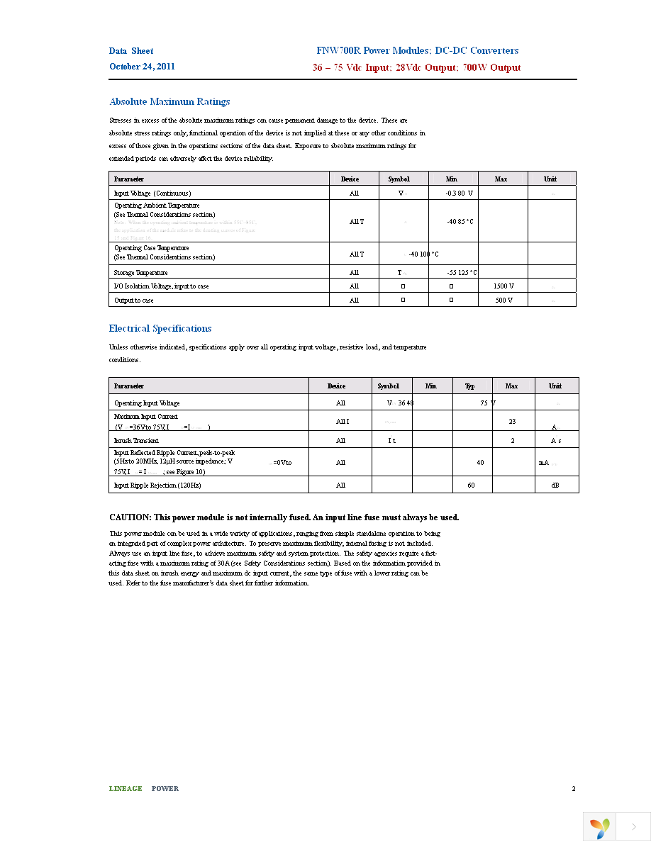 FNW700R64-18Z Page 2