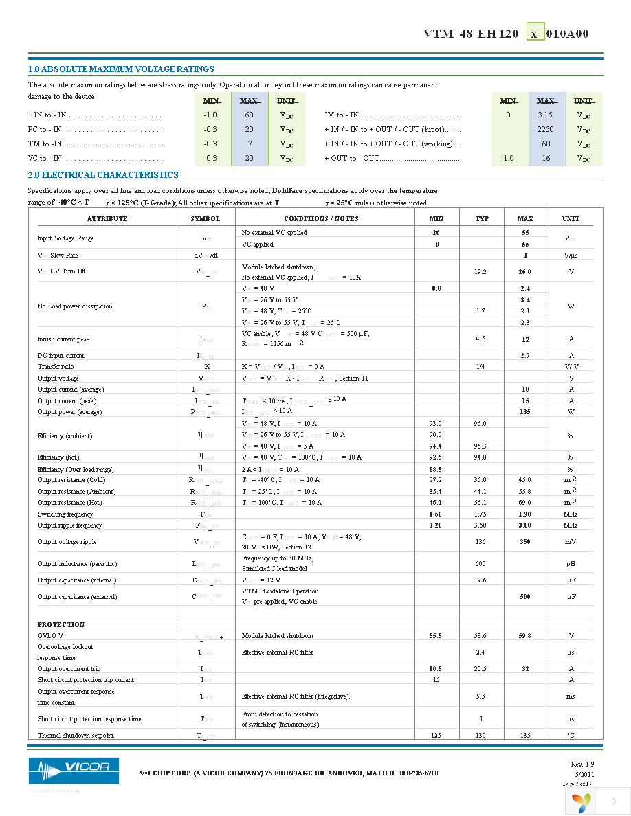 VTM48EH120M010A00 Page 2