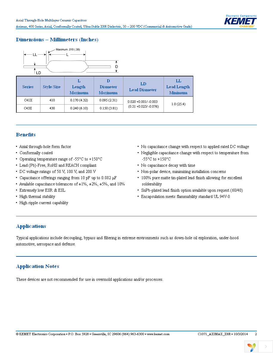 C410C102K5H5TAAUTO Page 2