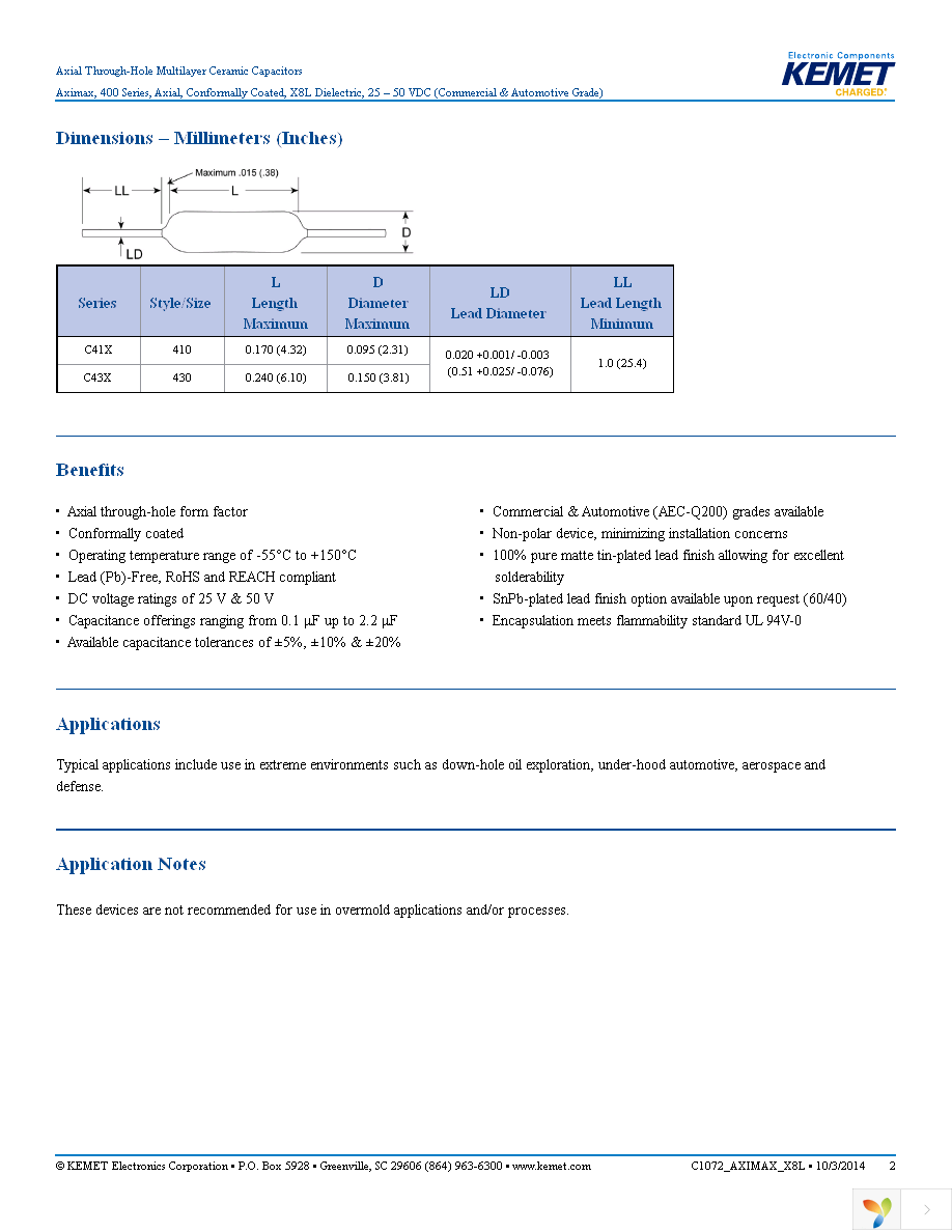 C410C104K5N5TAAUTO Page 2