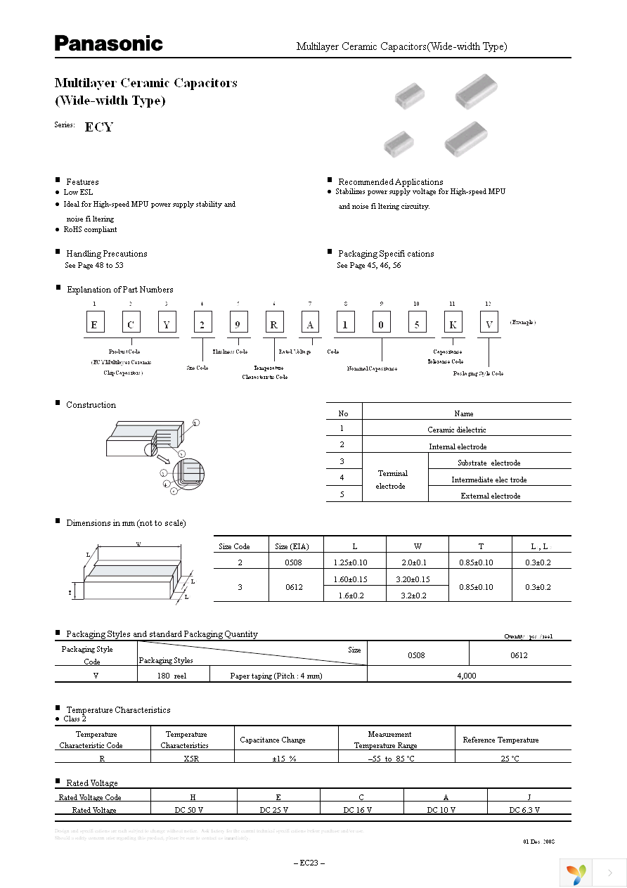 ECY-39RH153KV Page 1