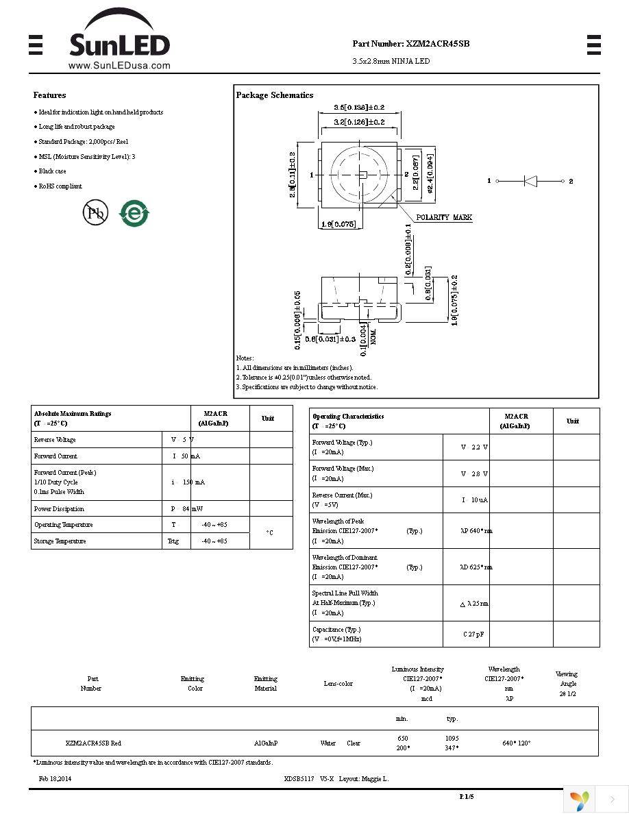 XZM2ACR45SB Page 1