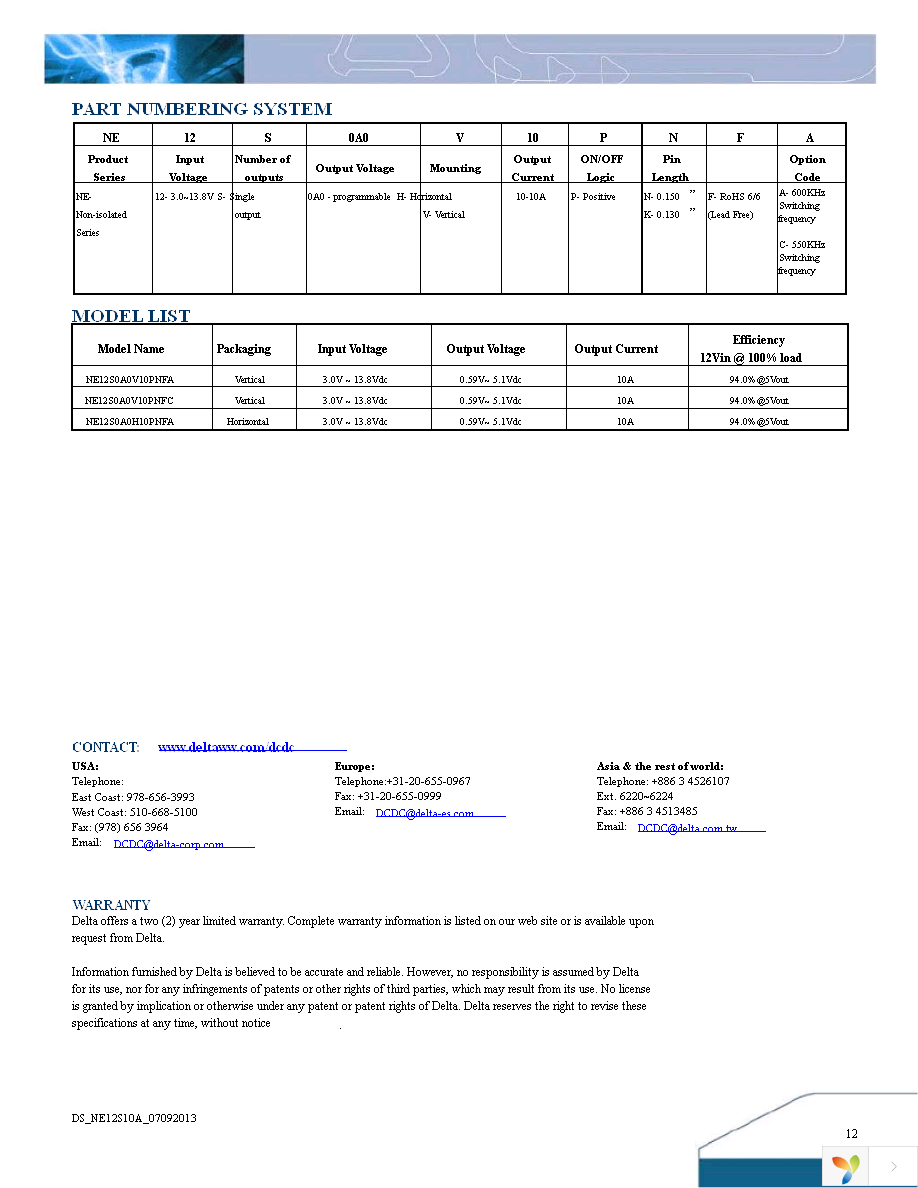 NE12S0A0V10PNFA Page 12