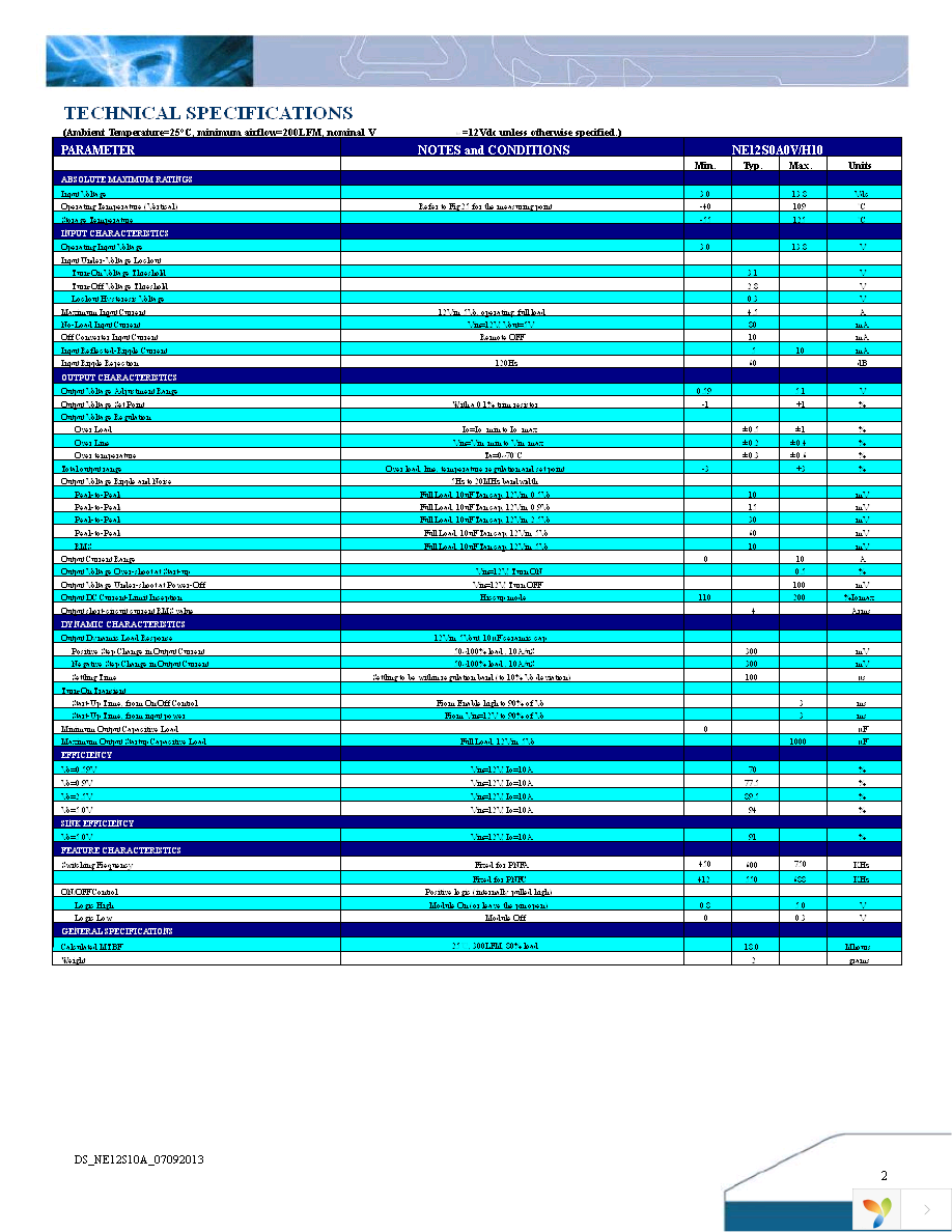 NE12S0A0V10PNFA Page 2