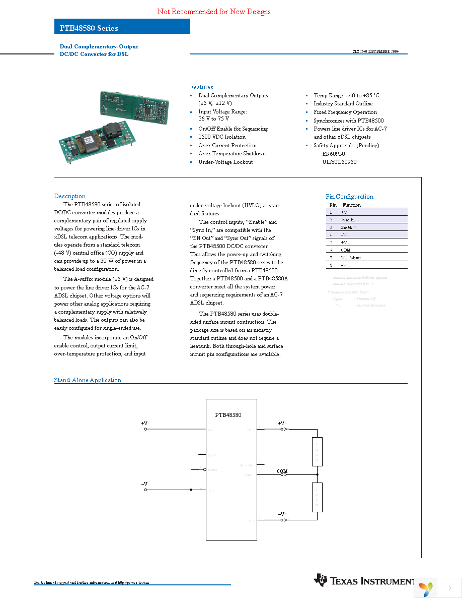 PTB48580AAH Page 1