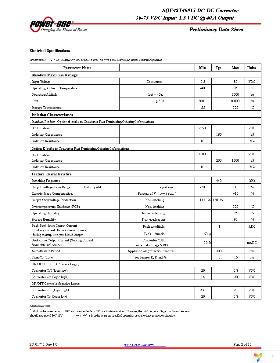 SQE48T40015-NDA0 Page 2