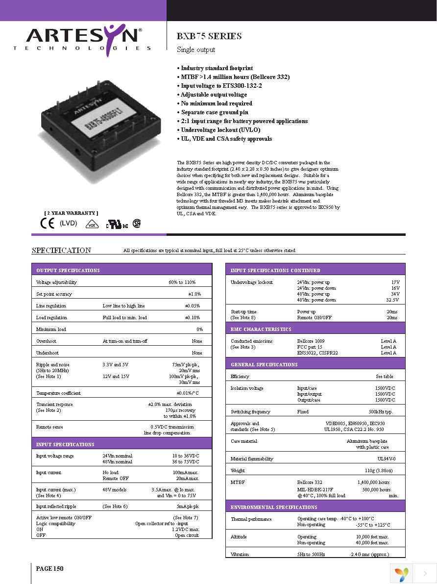 BXB75-48S05FLT Page 1