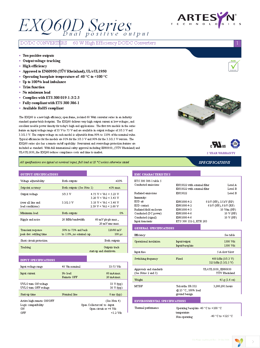 EXQ60-48D05-3V3 Page 1