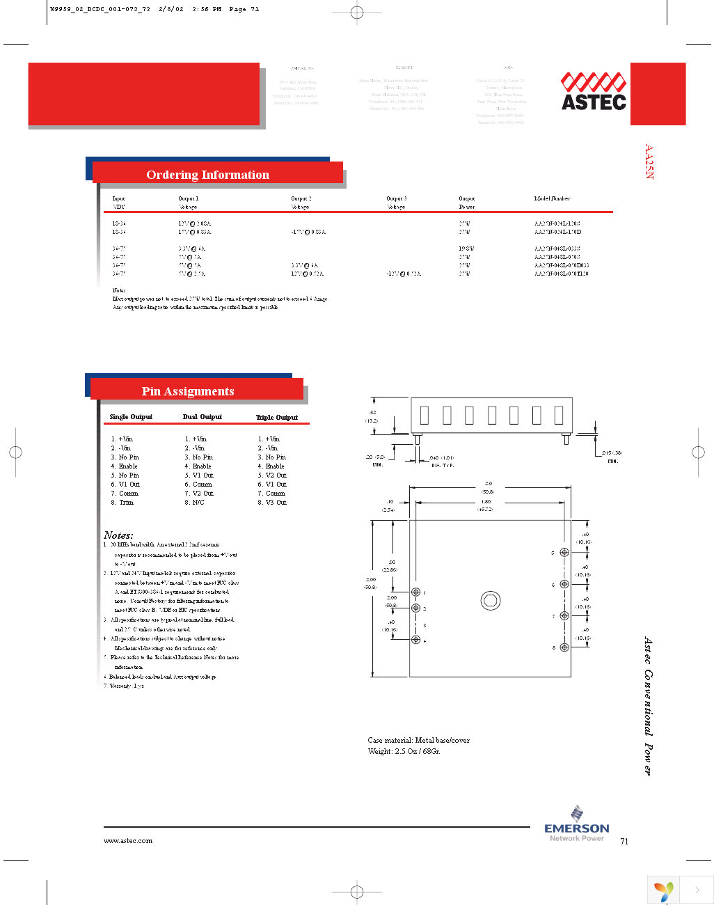 AA25N-048L-050D033 Page 2