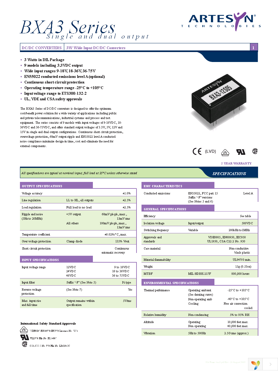 BXA3-12S15-F Page 1