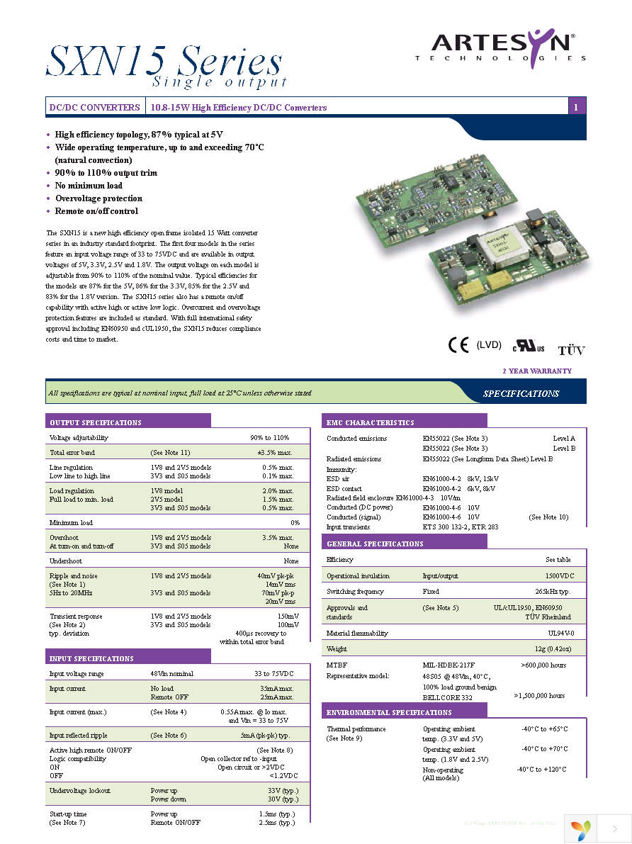 SXN15-48S2V5-R Page 1