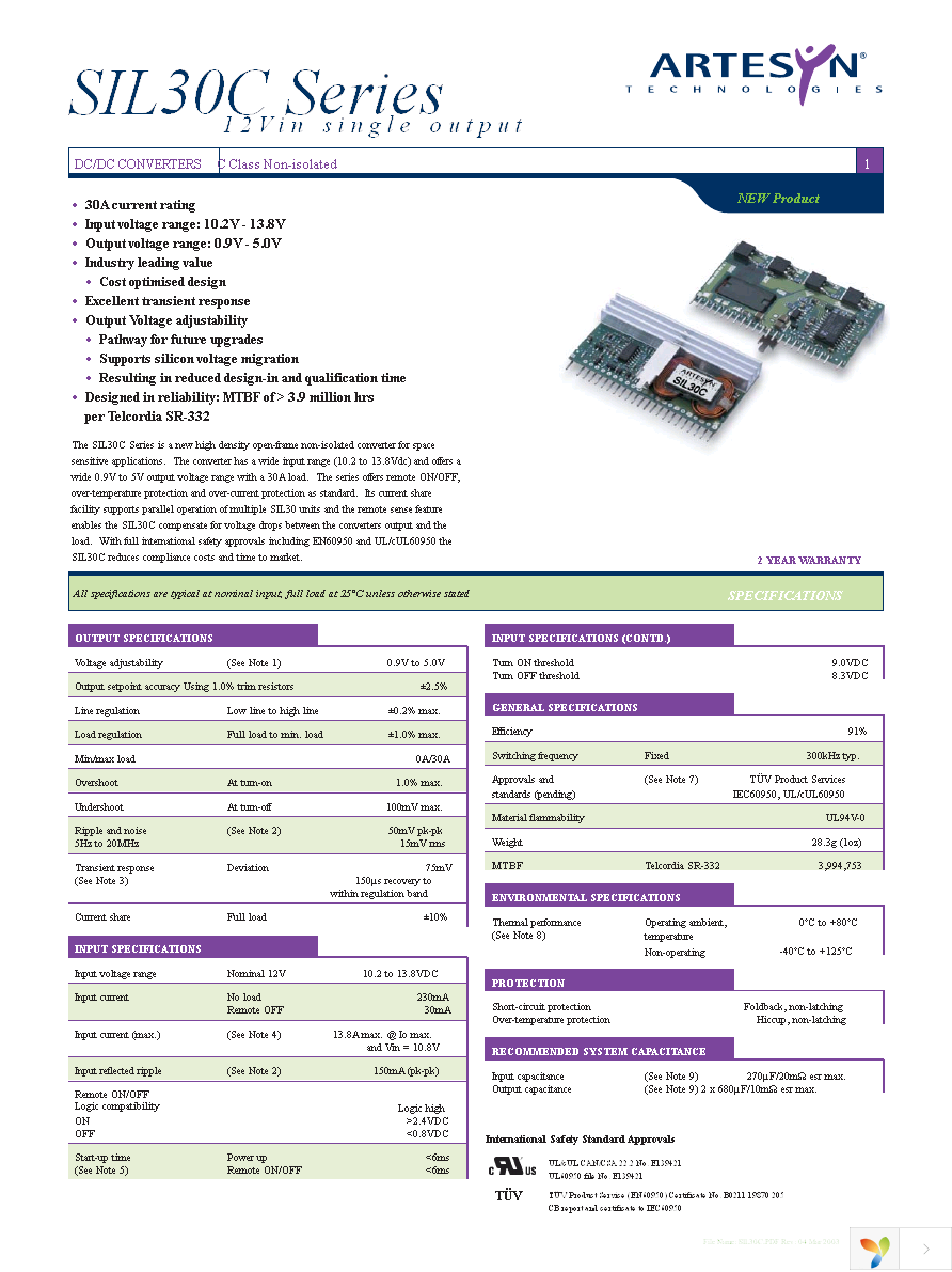 SIL30C-12SADJ-H Page 1