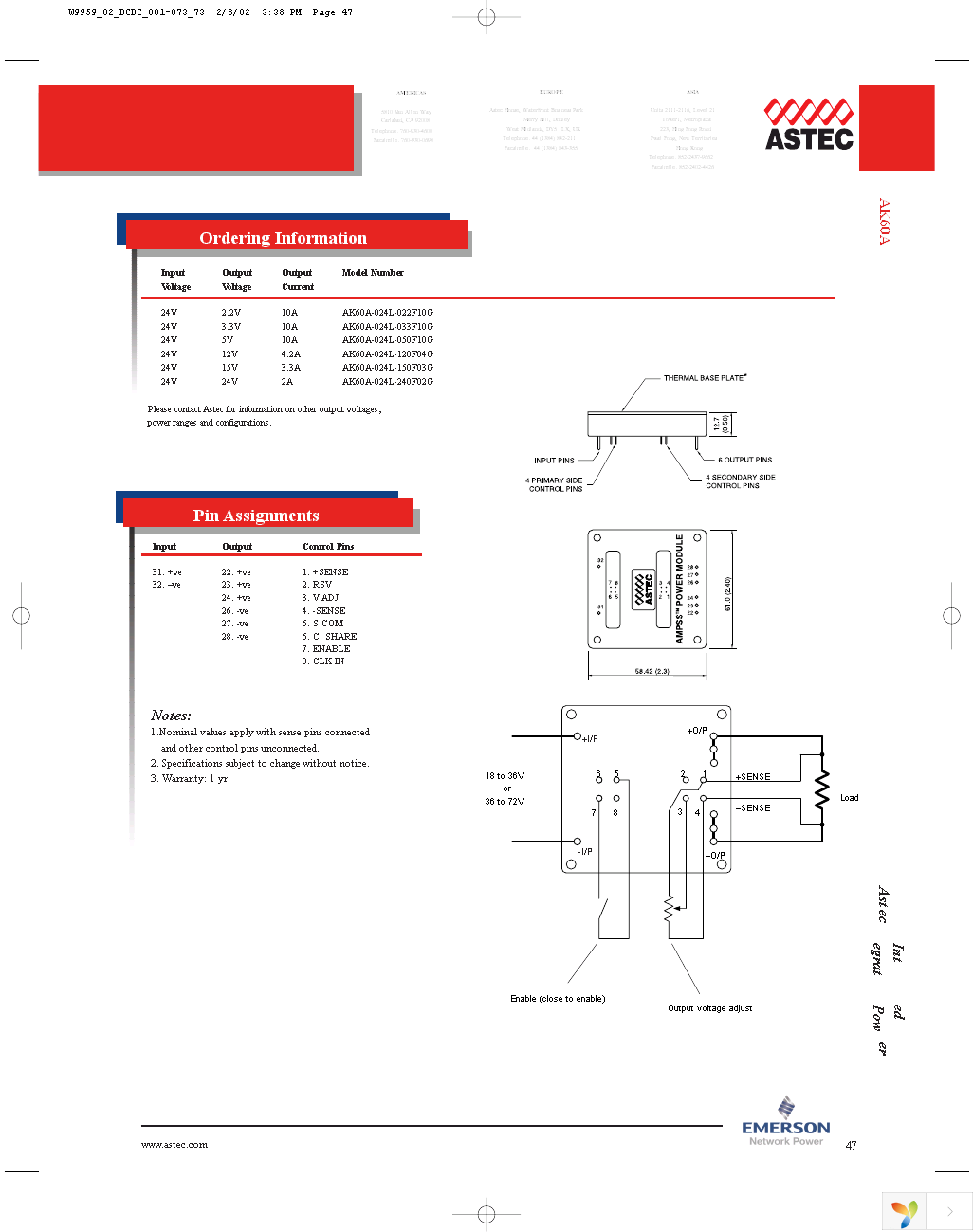 AK60A-024L-150F03G Page 2