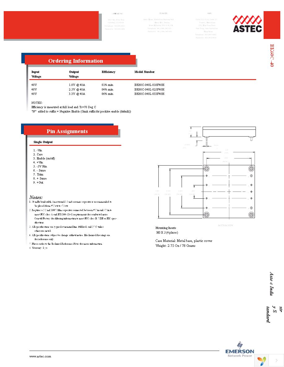 BK60C-048L-018F40HN Page 2